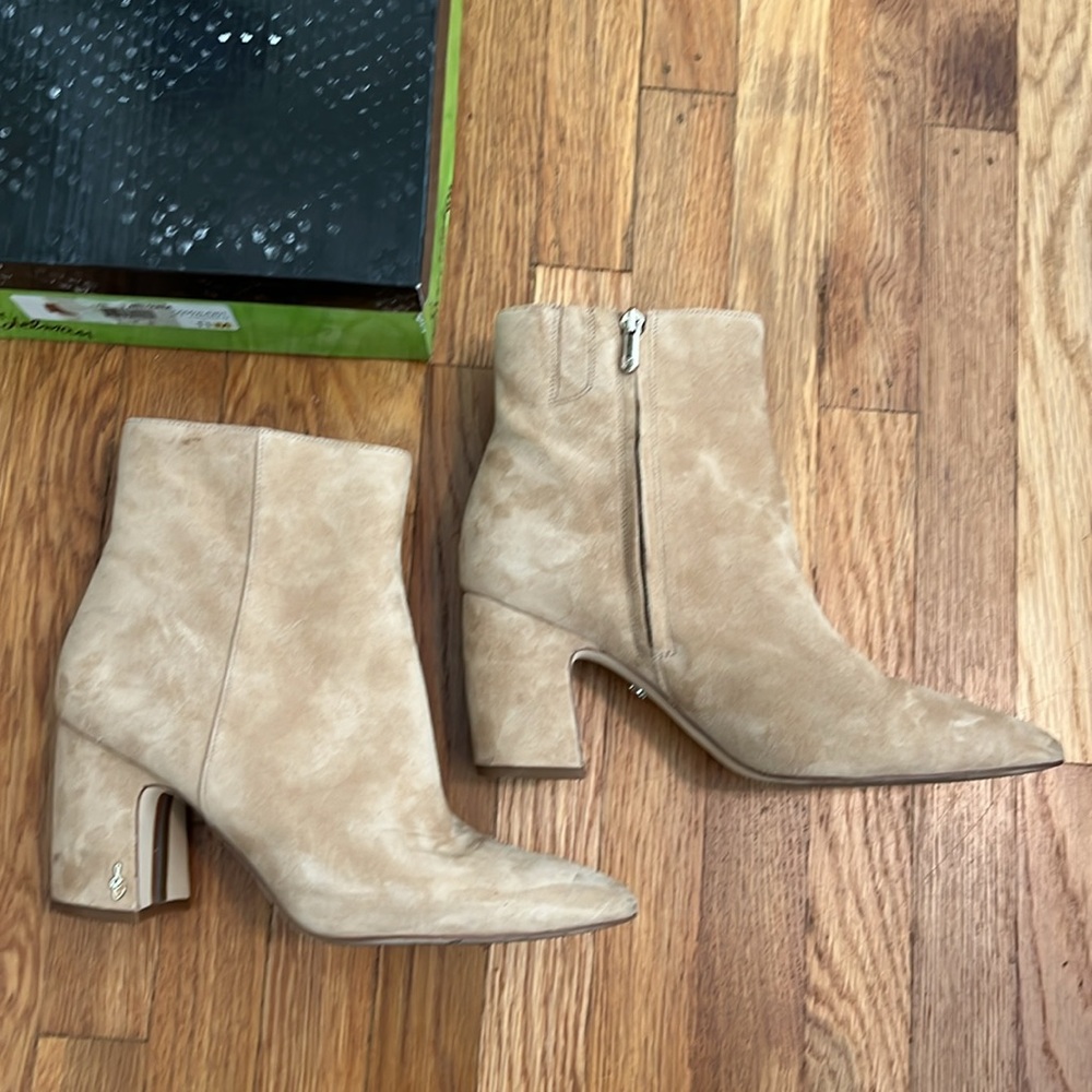COPY - Sam Edelman Camel Suede Heeled Boots